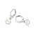 Brinco Rommanel Argola Composto Por Trevo Pendurado Com Escrita Sorte,Med 2,1 Cm X 0,80 Cm X 1,1 Cm De Diâmetro - Imagem 2