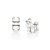 Brinco Rommanel Meia Argola Cravejado Por 6 Zircônias Baguetes De 2X4 Mm E 4 Zircônias Baguetes De 3X6 Mm (Par),Med 1,2 - Imagem 1