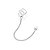 Brinco Formato Coração Com Piercing De Pressão Interligado Por Corrente De Elo Groumet Lixado Fio 0,40 Mm,Med 9,0 Cm X 0 - Imagem 1