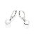 Brinco Argola Composta Por Mini Coração Almofada Pendurado,Med 2,3 Cm X 0,70 Cm X 1,1 Cm De Diâmetro - Imagem 2