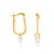 Brinco Rommanel Argola Formato Oval Com Estrela Em Rhodium Med 2,2 Cm - Imagem 2