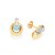 Brinco Rommanel Formado Por Fio Granitado Em Rhodium Com Argola Lisa E Cristal Med 1,4 Cm - Imagem 2