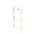 Brinco Rommanel Formado Por Fio Com Cristais, Med 4,3 Cm - Imagem 2