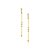 Brinco Rommanel Formado Por Fio Com Cristais, Med 4,3 Cm - Imagem 1