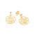 Brinco Rommanel Base Cristal Com Rosa VazadaMed 2,0 Cm - Imagem 2