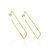Brinco Rommanel Liso Formato Retangular Med 4,8 Cm - Imagem 1