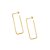 Brinco Rommanel Liso Formato Retangular Med 4,8 Cm - Imagem 2