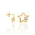 Brinco Rommanel Formato Estrela Vazada Com Cristal Na Lateral Med 1,3 Cm - Imagem 2