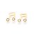 Brinco Rommanel Formato Nota Musical Com Cristais De 2,00Mm Med 0,9 X 0,8 Mm - Imagem 1