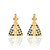 Brinco Rommanel "Nossa Senhora Aparecida" Cravejado Por 36 Zircônias Azuis De 1,50Mm Med 1,5 Cm - Imagem 1