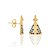 Brinco Rommanel "Nossa Senhora Aparecida" Cravejado Por 36 Zircônias Azuis De 1,50Mm Med 1,5 Cm - Imagem 2
