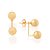 Brinco Rommanel "Ear - Jacket"  Formado Por Bolas Trabalhadas De 7,0Mm Med 1,80Cm - Imagem 2