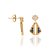Brinco Rommanel Formato "Nossa Senhora Aparecida" Composto Por 2 Zircônias Carres De 4X4Mm E 16 Zircônias Redondas De 1, - Imagem 2