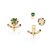 Brinco Rommanel Ear Jacket Base Formada Por 2 Zircônias De 3,50Mm E Parte Removível Cravejada Por 20 Zircônias De 1,25Mm - Imagem 1