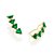 Brinco Rommanel Ear Cuff Composto Por 8 Cristais Triângulares De 6,0 Mm (Par) Med 2,30 Cm X 0,70 Cm(Joia Licenciada Cole - Imagem 2