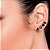 Brinco Rommanel Ear Cuff Composto Por 8 Cristais Triângulares De 6,0 Mm (Par) Med 2,30 Cm X 0,70 Cm(Joia Licenciada Cole - Imagem 4