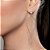 Maxi Brinco Rommanel Base Cravejada Por 2 Zircônias Navetes De 5X10 Mm (Par), Composta Por Aro Torcido E Trabalhado Na P - Imagem 4