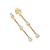 Brinco Rommanel Composto Por 6 Cristais Gota De 6X8 Mm Intercalados Por Palitos Cravejados Por 56 Zircônias De 1,0 Mm (P - Imagem 2