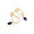 Brinco Rommanel Meia Argola Composto Por 2 Zircônias Gota De 4X6 Mm Penduradas (Par)Med 2,0 Cm X 1,0 Cm (Joia Licenciada - Imagem 2