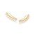 Brinco Rommanel Ear Cuff Formado Por 14 Zircônias Formato Coração De 5X3 Mm (Par)Med 4,10 X 0,50 Cm(Joia Licenciada Cole - Imagem 1