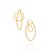Brinco Rommanel Argola Dupla Oval Formado Por Detalhe Curvado Em CimaMed 3,5 Cm X 2,3 Cm - Imagem 1