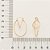 Brinco Rommanel Argola Dupla Oval Formado Por Detalhe Curvado Em CimaMed 3,5 Cm X 2,3 Cm - Imagem 2