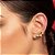Brinco Rommanel Ear Cuff Composto Por 8 Pérolas Sintéticas De 4,0 Mm, 4 Meias Esferas De 5,0 Mm E 6 Meias Esferas De 6,0 - Imagem 3