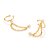 Brinco Rommanel Ear Cuff Composto Por 4 Zircônias De 3,0 Mm(Par), Interligadas Por Fio Elo PortuguêsMed 2,9 Cm X 1,2 Cm - Imagem 2