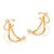 Brinco Rommanel Ear Cuff Composto Por 4 Zircônias De 3,0 Mm(Par), Interligadas Por Fio Elo PortuguêsMed 2,9 Cm X 1,2 Cm - Imagem 1