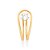 Brinco Rommanel Piercing De Pressão Aro Duplo, Composto Por 1 Zircônia De 5,00 MmMed 2,3 Cm X 1,1 Cm(Joia Licenciada Col - Imagem 1