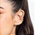 Brinco Rommanel Piercing De Pressão Formado Por 3 Aros Lisos Intercalados Por Aros TrabalhadosMed 2,5 Cm X 1,5 Cm(Joia L - Imagem 3