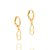Brinco Rommanel Argola Composto Por Tampinha De Latinha PenduradaMed 2,5 Cm X 1,3 Cm - Imagem 1