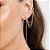 Brinco Rommanel Ear Cuff Com Piercing De Pressão, Formado Por Corrente Grumet Lixada Fio 0,40 Mm Com Estrela Na PontaMed - Imagem 4