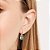 Brinco Rommanel Gancho Com Trava, Cravejado Por 2 Cristais Retangulares De 6X8 Mm (Par)Med 1,9 Cm X 0,70 Cm(Joia Licenci - Imagem 4