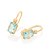 Brinco Rommanel Gancho Com Trava, Cravejado Por 2 Cristais Retangulares De 6X8 Mm (Par)Med 1,9 Cm X 0,70 Cm(Joia Licenci - Imagem 2