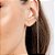 Brinco Rommanel Piercing De Pressão Composto Por Corrente Losango Fio 0,60 Mm PenduradaMed 7,5 Cm X 1,5 Cm De Diâmetro(J - Imagem 3