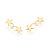 Brinco Rommanel Ear Cuff Composto Por 4 Estrelas (Par) Com Aro Torcido Ao CentroMed 2,2 Cm X 0,70 Cm(Joia Licenciada Col - Imagem 1