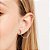 Brinco Rommanel Ear Cuff Com Piercing De Pressão Formato Luas Interligadas Por Corrente De Elos Cadeados Laminados Fio 0 - Imagem 4