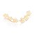 Brinco Rommanel Ear Cuff Composto Por 6 Flores Vazadas (Par)Med 3,2 Cm X 1,1 Cm(Joia Licenciada Coleção Ana Hickmann) - Imagem 2