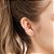 Brinco Rommanel Piercing De Pressão Formato De X, Composto Por 2 Bolas De Metal De 2Mm Nas PontasMed 1,5 Cm De Diâmetro( - Imagem 3