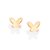 Brinco Rommanel Pequeno Formato Borboleta Com Asas CurvadasMed 0,4 Cm X 0,5 Cm - Imagem 1