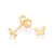Brinco Rommanel Pequeno Formato Borboleta Com Asas CurvadasMed 0,4 Cm X 0,5 Cm - Imagem 2