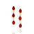 Brinco Rommanel Composto Por 6 Cristais Gotas De 4X6 Mm (Par)Med 2,6 M X 0,50 Cm - Imagem 1
