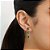 Brinco Rommanel Composto Por 6 Cristais Gotas De 4X6 Mm (Par) Med 2,6 M X 0,50 Cm - Imagem 4