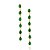 Brinco Rommanel Composto Por 12 Cristais Gotas De 4X6 Mm (Par) Med 5,8 Cm X 0,50 Cm - Imagem 1