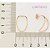Brinco Rommanel Formato Oval Curvado E Vazado Med 2,2 Cm X 1,5 Cm - Imagem 3