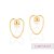 Brinco Rommanel Formato Oval Curvado E Vazado Med 2,2 Cm X 1,5 Cm - Imagem 1