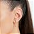 Brinco Rommanel Ear Hook Formado Por Aro Torcido Med 3,6 Cm X 1,4 Cm - Imagem 4