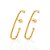 Brinco Rommanel Ear Hook Formado Por Aro Torcido Med 3,6 Cm X 1,4 Cm - Imagem 1