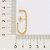 Brinco Rommanel Ear Hook Formado Por Aro Torcido Med 3,6 Cm X 1,4 Cm - Imagem 3